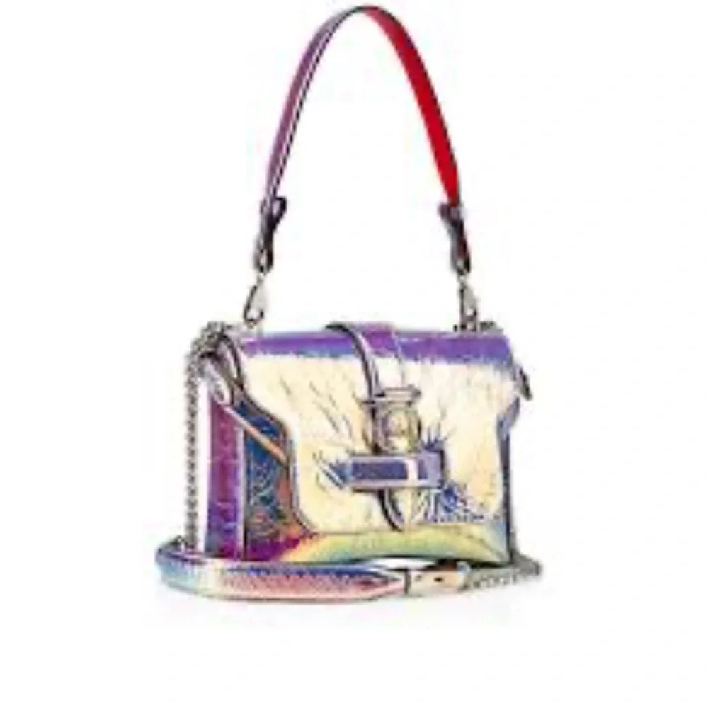 CHRISTIAN LOUBOUTIN
Rubylou Metallic Iridescent Leather Shoulder Dust Bag COA - Picture 8 of 17